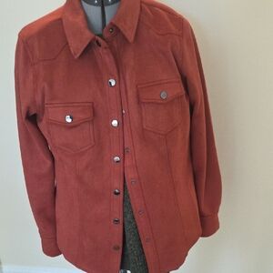 KIM GRAVEL BELLE Rust BROWN Faux Suede